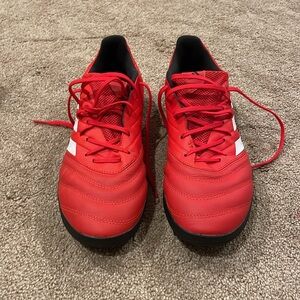 Adidas Men’s Soccer Sneakers, Size 11.5, Red.